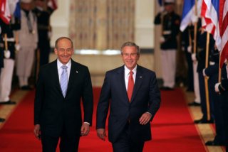 Ehud Olmert og George W. Bush